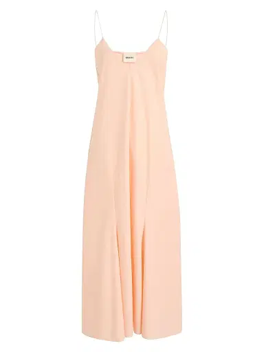 Khaite Women's Iben Cotton Midi-Dress - Light Peach | Thumbnail 1 Khaite Women's Iben Cotton Midi-Dress - Light Peach | Thumbnail 1