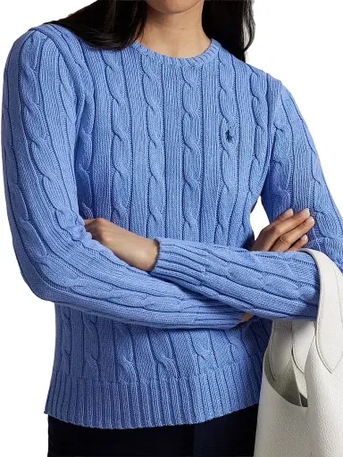 Polo Ralph Lauren Women's Cable-Knit Pima Cotton Sweater - New Litchfield Blue | Thumbnail 5 Polo Ralph Lauren Women's Cable-Knit Pima Cotton Sweater - New Litchfield Blue | Thumbnail 5