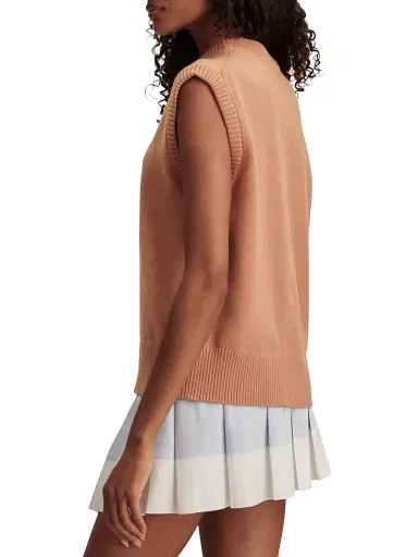 Varley Women's Avis Namesake Knit Vest - Macaroon | Thumbnail 4 Varley Women's Avis Namesake Knit Vest - Macaroon | Thumbnail 4