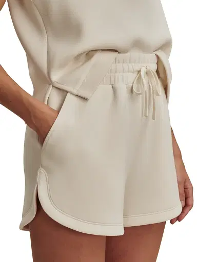 Varley Women's Coulter High-Rise Drawstring Shorts - Pristine | Thumbnail 8 Varley Women's Coulter High-Rise Drawstring Shorts - Pristine | Thumbnail 8