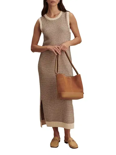 Varley Women's Sadia Stitch-Knit Midi-Dress - Birch - Size Small | Thumbnail 2 Varley Women's Sadia Stitch-Knit Midi-Dress - Birch - Size Small | Thumbnail 2