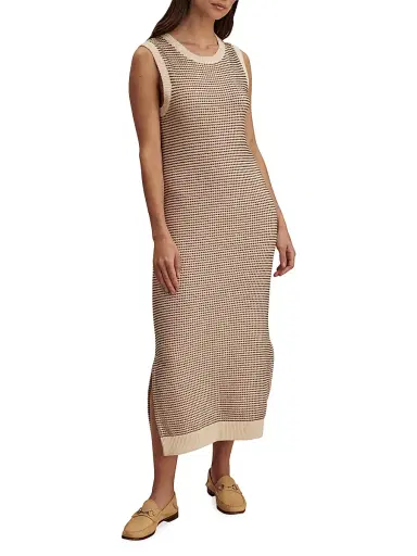 Varley Women's Sadia Stitch-Knit Midi-Dress - Birch - Size Small | Thumbnail 4 Varley Women's Sadia Stitch-Knit Midi-Dress - Birch - Size Small | Thumbnail 4