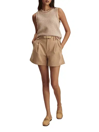 Varley Women's Jenson Stitch Knit Cotton Tank - Light Taupe | Thumbnail 2 Varley Women's Jenson Stitch Knit Cotton Tank - Light Taupe | Thumbnail 2