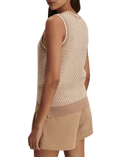 Varley Women's Jenson Stitch Knit Cotton Tank - Light Taupe | Thumbnail 5 Varley Women's Jenson Stitch Knit Cotton Tank - Light Taupe | Thumbnail 5