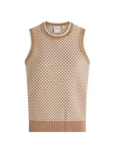 Varley Women's Jenson Stitch Knit Cotton Tank - Light Taupe | Thumbnail 1 Varley Women's Jenson Stitch Knit Cotton Tank - Light Taupe | Thumbnail 1