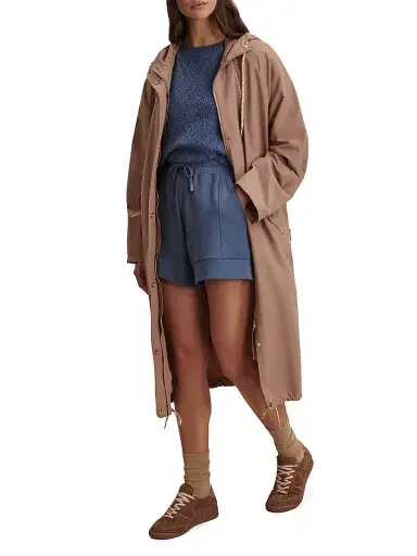 Varley Women's Isa Lightweight Cotton-Nylon Jacket - Brownie | Thumbnail 4 Varley Women's Isa Lightweight Cotton-Nylon Jacket - Brownie | Thumbnail 4