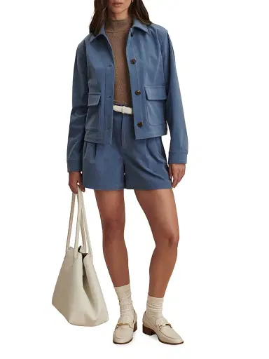 Varley Women's Carlotta Corduroy Utility Jacket - Bijou Blue | Thumbnail 2 Varley Women's Carlotta Corduroy Utility Jacket - Bijou Blue | Thumbnail 2