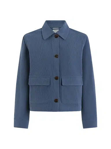 Varley Women's Carlotta Corduroy Utility Jacket - Bijou Blue | Thumbnail 1 Varley Women's Carlotta Corduroy Utility Jacket - Bijou Blue | Thumbnail 1