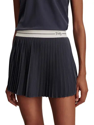Varley Women's Clemency High-Rise Pleated Miniskort - Blue Nights | Thumbnail 3 Varley Women's Clemency High-Rise Pleated Miniskort - Blue Nights | Thumbnail 3