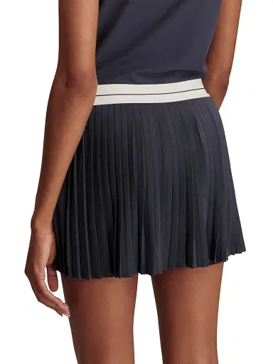 Varley Women's Clemency High-Rise Pleated Miniskort - Blue Nights | Thumbnail 5 Varley Women's Clemency High-Rise Pleated Miniskort - Blue Nights | Thumbnail 5
