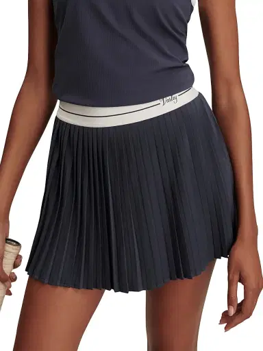Varley Women's Clemency High-Rise Pleated Miniskort - Blue Nights | Thumbnail 6 Varley Women's Clemency High-Rise Pleated Miniskort - Blue Nights | Thumbnail 6
