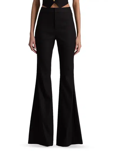 Alice + Olivia Women's Linden Flared Bootcut Crease Trousers - Black - Size 14 | Thumbnail 3 Alice + Olivia Women's Linden Flared Bootcut Crease Trousers - Black - Size 14 | Thumbnail 3