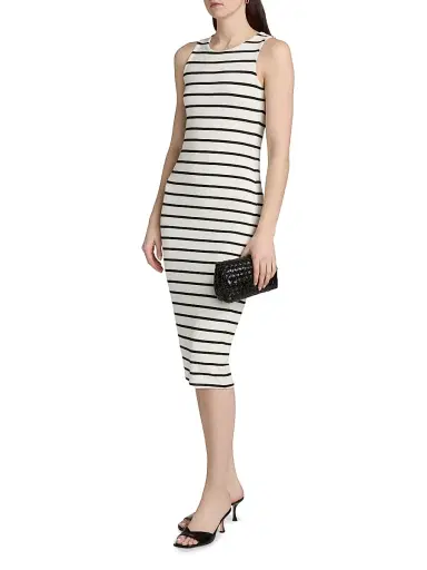 L'Agence Women's Nura Stripe Racerback Midi-Dress | Thumbnail 4 L'Agence Women's Nura Stripe Racerback Midi-Dress | Thumbnail 4