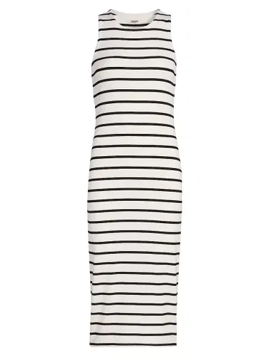 L'Agence Women's Nura Stripe Racerback Midi-Dress | Thumbnail 1 L'Agence Women's Nura Stripe Racerback Midi-Dress | Thumbnail 1