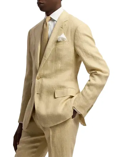 Ralph Lauren Purple Label Men's Kent Linen Sport Coat - Sand | Thumbnail 3 Ralph Lauren Purple Label Men's Kent Linen Sport Coat - Sand | Thumbnail 3