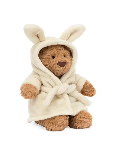 Jellycat Bartholomew Bear Bathrobe Plush Toy - Brown | Thumbnail 1 Jellycat Bartholomew Bear Bathrobe Plush Toy - Brown | Thumbnail 1