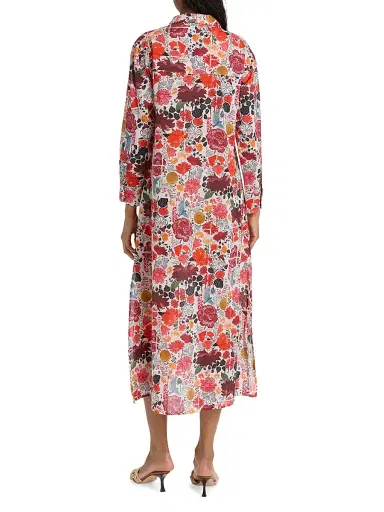 Ro's Garden Women's Brussels Floral Cotton Midi-Dress | Thumbnail 5 Ro's Garden Women's Brussels Floral Cotton Midi-Dress | Thumbnail 5