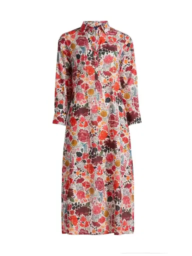 Ro's Garden Women's Brussels Floral Cotton Midi-Dress | Thumbnail 1 Ro's Garden Women's Brussels Floral Cotton Midi-Dress | Thumbnail 1