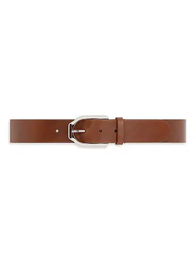 Ralph Lauren Purple Label Men's Vachetta Leather Belt - Tan Silver - Size 42 | Thumbnail 1 Ralph Lauren Purple Label Men's Vachetta Leather Belt - Tan Silver - Size 42 | Thumbnail 1