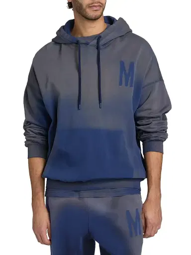 MOSCHINO Men's Monogram Logo Gradient Cotton Hoodie - Multi Blue - Size XL | Thumbnail 3 MOSCHINO Men's Monogram Logo Gradient Cotton Hoodie - Multi Blue - Size XL | Thumbnail 3