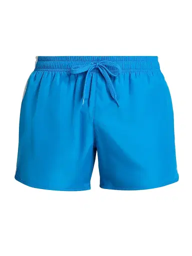 MOSCHINO Men's Striped Drawstring Swim Shorts - Blue - Size 44 | Thumbnail 1 MOSCHINO Men's Striped Drawstring Swim Shorts - Blue - Size 44 | Thumbnail 1