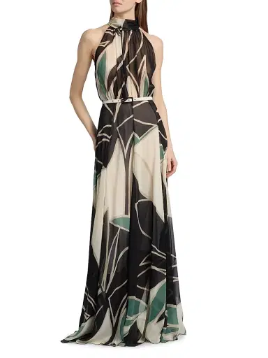 Chiara Boni La Petite Robe Women's Kanji Abstract Print Maxi Dress - Tula - Size 8 | Thumbnail 2 Chiara Boni La Petite Robe Women's Kanji Abstract Print Maxi Dress - Tula - Size 8 | Thumbnail 2