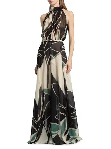 Chiara Boni La Petite Robe Women's Kanji Abstract Print Maxi Dress - Tula - Size 8 | Thumbnail 3 Chiara Boni La Petite Robe Women's Kanji Abstract Print Maxi Dress - Tula - Size 8 | Thumbnail 3