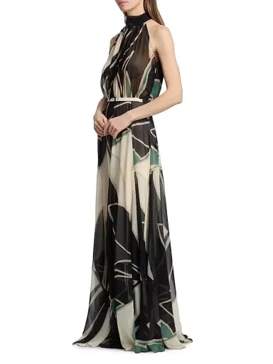 Chiara Boni La Petite Robe Women's Kanji Abstract Print Maxi Dress - Tula - Size 8 | Thumbnail 4 Chiara Boni La Petite Robe Women's Kanji Abstract Print Maxi Dress - Tula - Size 8 | Thumbnail 4
