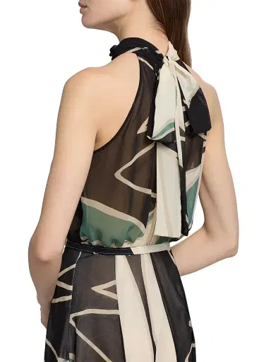 Chiara Boni La Petite Robe Women's Kanji Abstract Print Maxi Dress - Tula - Size 8 | Thumbnail 6 Chiara Boni La Petite Robe Women's Kanji Abstract Print Maxi Dress - Tula - Size 8 | Thumbnail 6