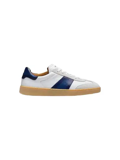 Magnanni Men's Primera Leather Low-Top Sneakers - White And Navy - Size 8.5 | Thumbnail 1 Magnanni Men's Primera Leather Low-Top Sneakers - White And Navy - Size 8.5 | Thumbnail 1