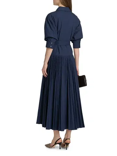 Simkhai Women's Arlo Belted Maxi Shirtdress - Midnight - Size XS | Thumbnail 5 Simkhai Women's Arlo Belted Maxi Shirtdress - Midnight - Size XS | Thumbnail 5