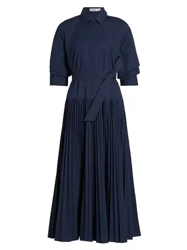 Simkhai Women's Arlo Belted Maxi Shirtdress - Midnight - Size XS | Thumbnail 1 Simkhai Women's Arlo Belted Maxi Shirtdress - Midnight - Size XS | Thumbnail 1