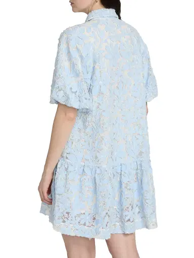 SIMKHAI Women's Crissy Cotton Lace Minidress - Celeste Multi | Thumbnail 5 SIMKHAI Women's Crissy Cotton Lace Minidress - Celeste Multi | Thumbnail 5