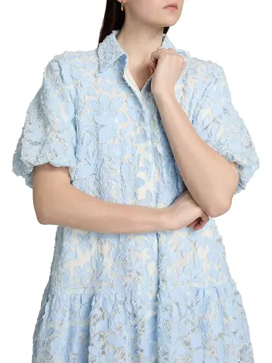 SIMKHAI Women's Crissy Cotton Lace Minidress - Celeste Multi | Thumbnail 6 SIMKHAI Women's Crissy Cotton Lace Minidress - Celeste Multi | Thumbnail 6