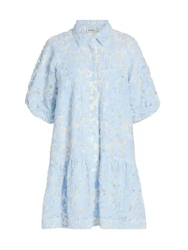 SIMKHAI Women's Crissy Cotton Lace Minidress - Celeste Multi | Thumbnail 1 SIMKHAI Women's Crissy Cotton Lace Minidress - Celeste Multi | Thumbnail 1