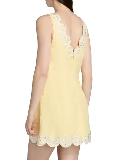 SIMKHAI Women's Edena Embroidered Linen Minidress - Buttercream Multi | Thumbnail 5 SIMKHAI Women's Edena Embroidered Linen Minidress - Buttercream Multi | Thumbnail 5