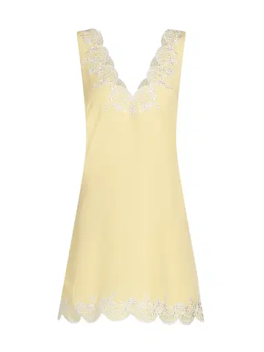 SIMKHAI Women's Edena Embroidered Linen Minidress - Buttercream Multi | Thumbnail 1 SIMKHAI Women's Edena Embroidered Linen Minidress - Buttercream Multi | Thumbnail 1
