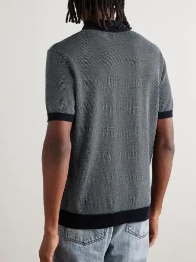 MR P. Honeycomb-Knit Organic Cotton Polo Shirt | Thumbnail 4 MR P. Honeycomb-Knit Organic Cotton Polo Shirt | Thumbnail 4