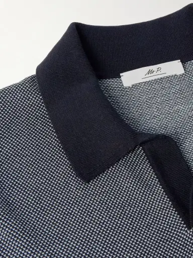 MR P. Honeycomb-Knit Organic Cotton Polo Shirt | Thumbnail 5 MR P. Honeycomb-Knit Organic Cotton Polo Shirt | Thumbnail 5
