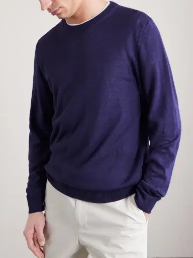 MR P. Linen and Cotton-Blend Sweater | Thumbnail 3 MR P. Linen and Cotton-Blend Sweater | Thumbnail 3