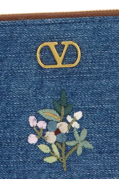 Valentino Garavani V Logo Signature Medium Flat Pouch | Thumbnail 7 Valentino Garavani V Logo Signature Medium Flat Pouch | Thumbnail 7