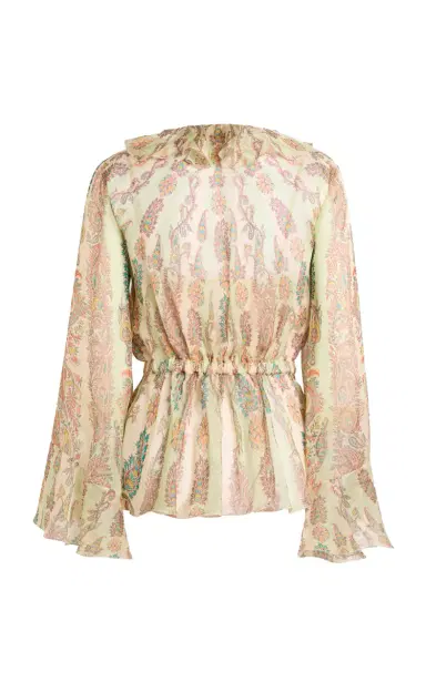 Etro Ruffled Silk Peplum Shirt | Thumbnail 3 Etro Ruffled Silk Peplum Shirt | Thumbnail 3