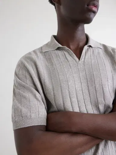 Boglioli Open-Collar Ribbed Linen and Cotton-Blend Polo Shirt - Men | Thumbnail 5 Boglioli Open-Collar Ribbed Linen and Cotton-Blend Polo Shirt - Men | Thumbnail 5