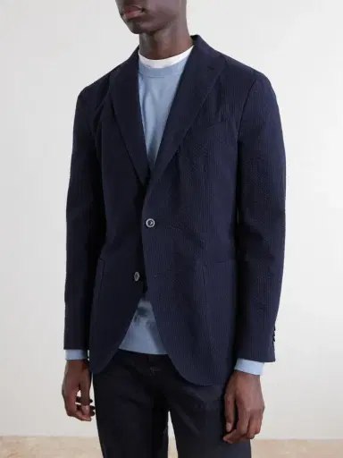 Boglioli Cotton-Seersucker Blazer - Men | Thumbnail 3 Boglioli Cotton-Seersucker Blazer - Men | Thumbnail 3