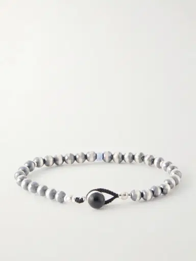 Mikia Circle5 Sterling Silver Multi-Stone Beaded Bracelet - Men | Thumbnail 3 Mikia Circle5 Sterling Silver Multi-Stone Beaded Bracelet - Men | Thumbnail 3