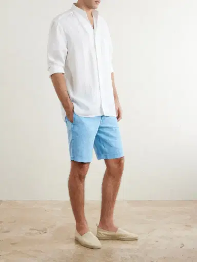 Vilebrequin Straight-Leg Garment-Dyed Linen Shorts - Men | Thumbnail 2 Vilebrequin Straight-Leg Garment-Dyed Linen Shorts - Men | Thumbnail 2