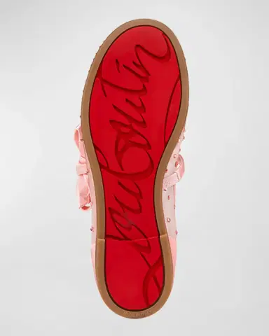 Christian Louboutin Girl 's Melodie Strass Sheer Ballet Flats, Toddler/Kids | Thumbnail 4 Christian Louboutin Girl 's Melodie Strass Sheer Ballet Flats, Toddler/Kids | Thumbnail 4