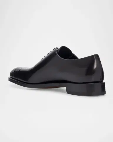 Ferragamo Men's Angiolo Croc-Embossed Leather Oxfords | Thumbnail 2 Ferragamo Men's Angiolo Croc-Embossed Leather Oxfords | Thumbnail 2