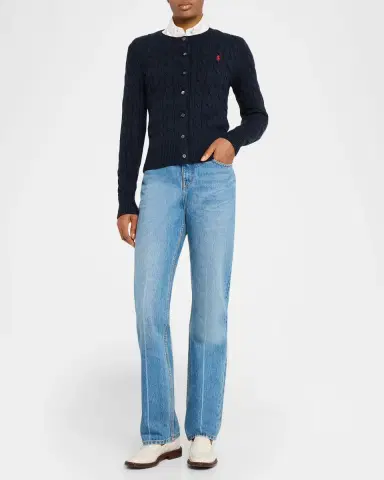 Polo Ralph Lauren Cable-Knit Cotton Crewneck Cardigan | Thumbnail 2 Polo Ralph Lauren Cable-Knit Cotton Crewneck Cardigan | Thumbnail 2