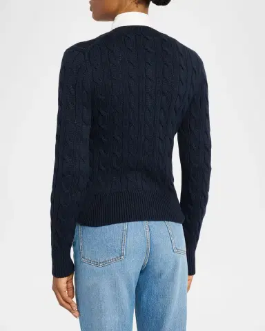 Polo Ralph Lauren Cable-Knit Cotton Crewneck Cardigan | Thumbnail 3 Polo Ralph Lauren Cable-Knit Cotton Crewneck Cardigan | Thumbnail 3